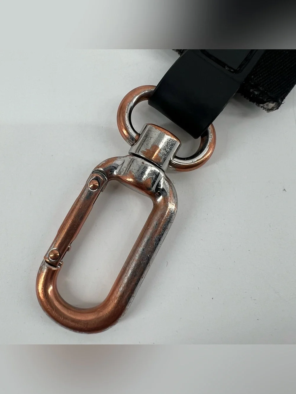 Lululemon Never Lost Lanyard Key Chain Black Gray Letters Preowned
